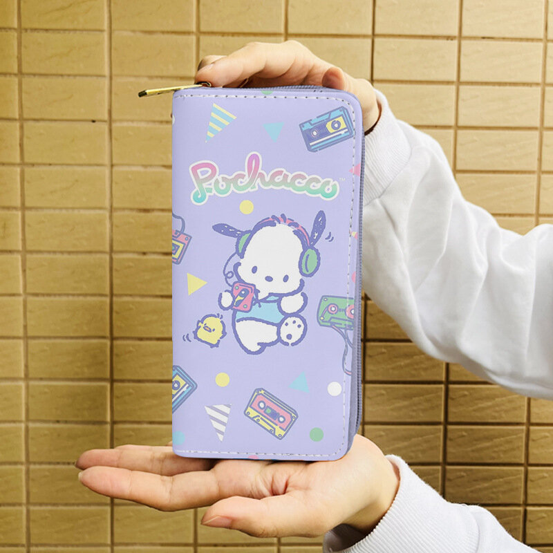 Pochacco-monedero de dibujos animados Kawaii Sanrio, bolsa de almacenamiento de felpa, regalos de cumpleaños para niñas, regalos de vacaciones de gran capacidad