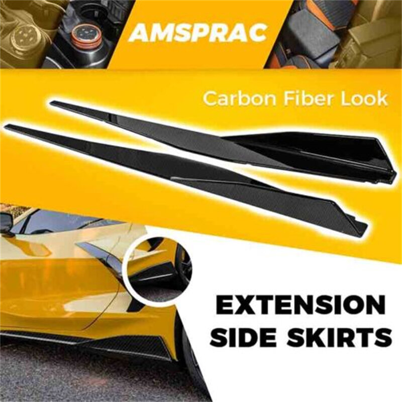 C8 Side Skirts Sideskirt Extension Lip ABS Body Trim Extension Panel For Chevrolet Corvette 2020-2024 Accessories Auto Parts HOT
