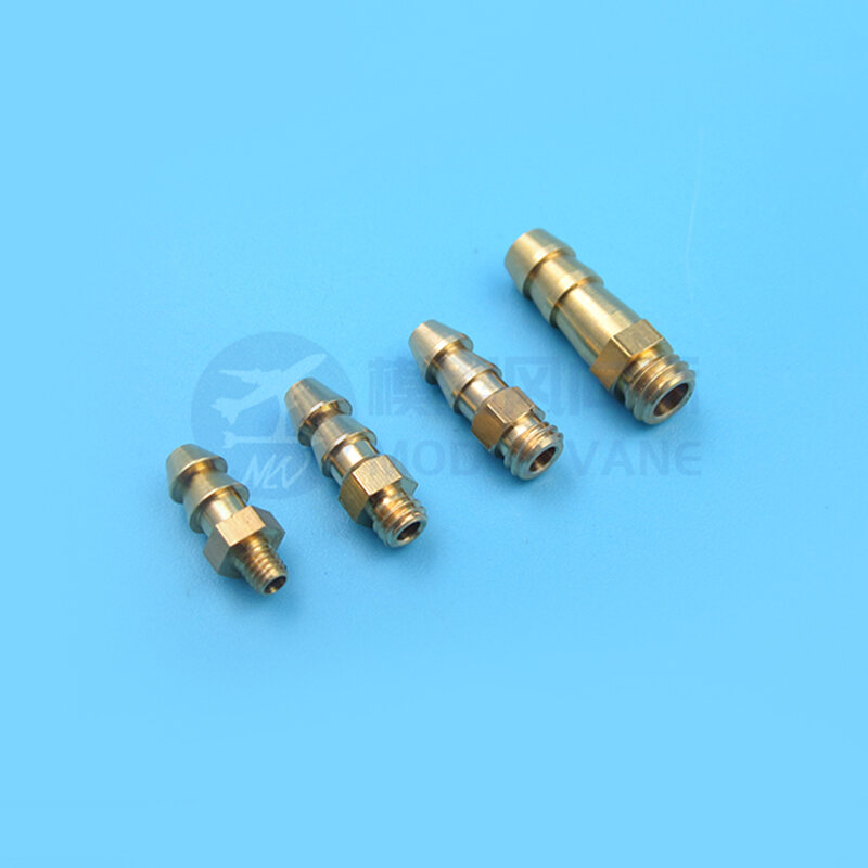 RC Boat Brass M3/M4/M5/M6 Thread Dual Bayonet Water Nipple Fuel Nozzle Water Cooling Faucet For Methanol Gasoline Boat