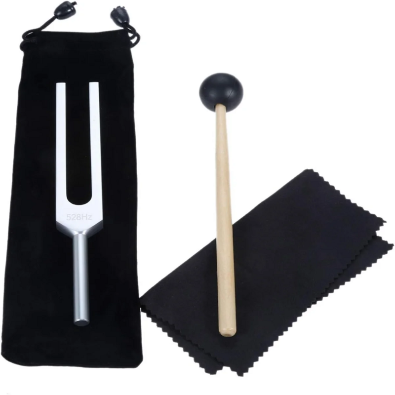 528 Hz Tuning Fork, Silver Solfeggio Tuning Forks 528 Hz for Healing, Musical Instrument, Meditation, Relaxation