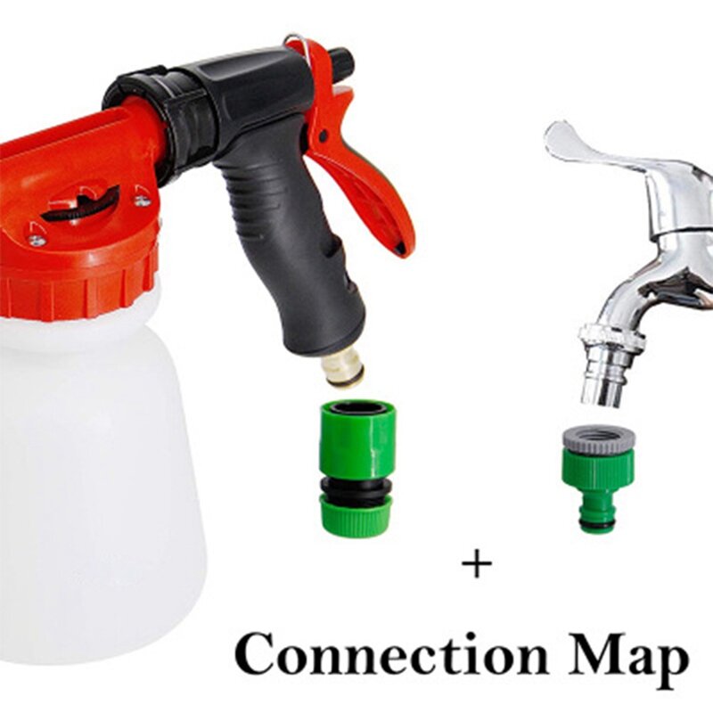 Car Wash Foam Gun,Car Wash Foam Sprayer Adjustable Foam Blaster for Car Home Cleaning and Garden with 1L