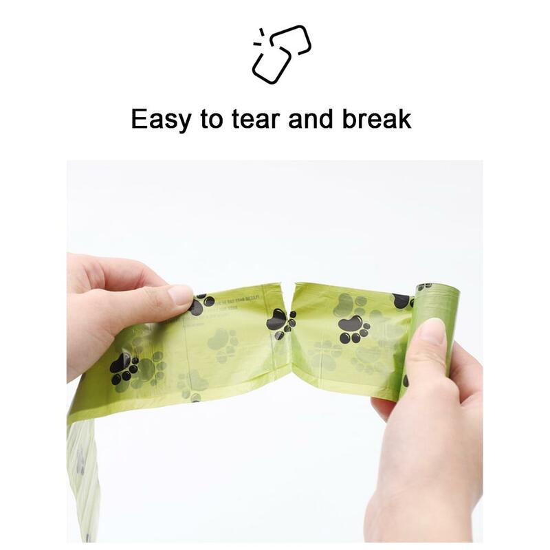 EPI Biodegradable Pet Garbage Bag Dog Poop Bags Outdoor Clean Pets Supplies for Dog 15Bags/Roll Refill Garbage Bag Pet Supplies