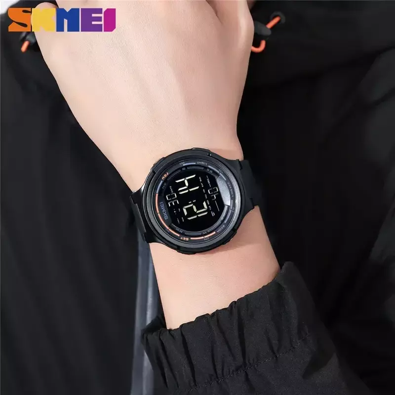 SKMEI-Montre-bracelet numérique étanche pour homme, compte à rebours 1841, 5 bars, horloge, lumière LED, montres de sport pour homme