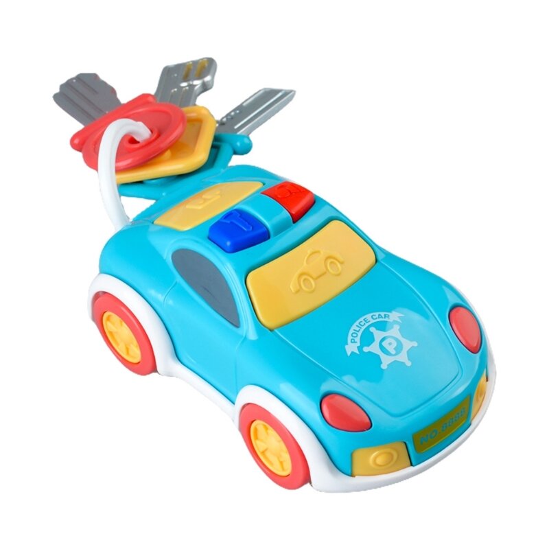 Brinquedo interativo chave carro para crianças com som realista e luzes coloridas