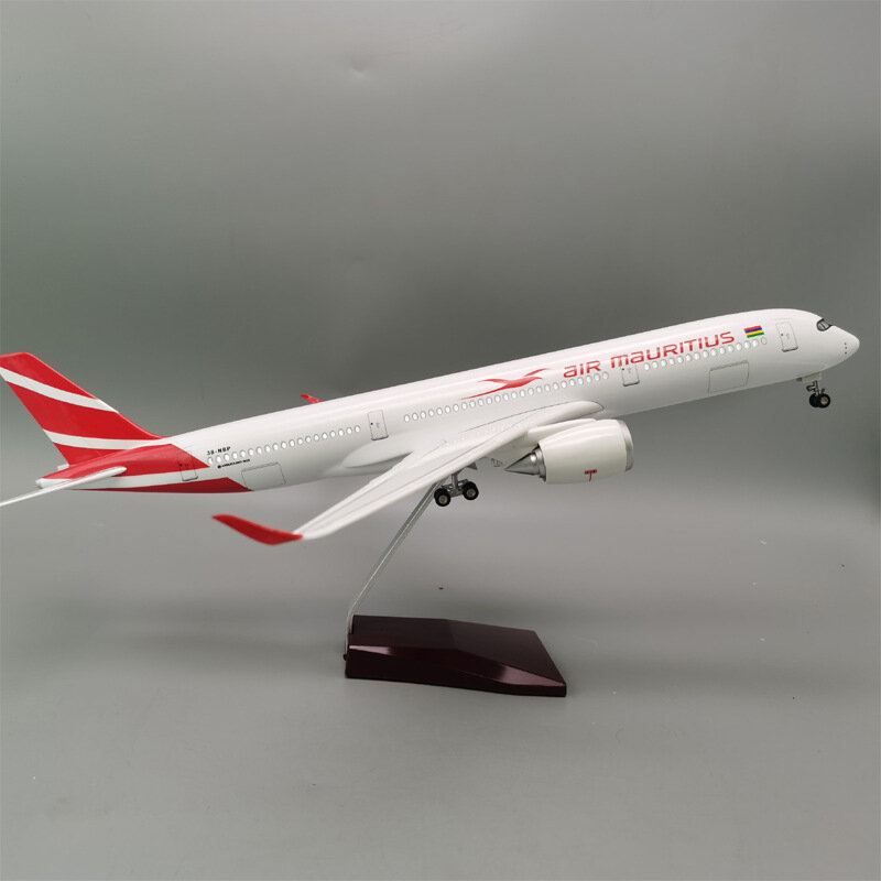 47cm 1:85 Scale Model Air Mauritius 350 Airlines Airplane Airways Diecast Resin Aircraft Collection Decoration Display Toys Gift