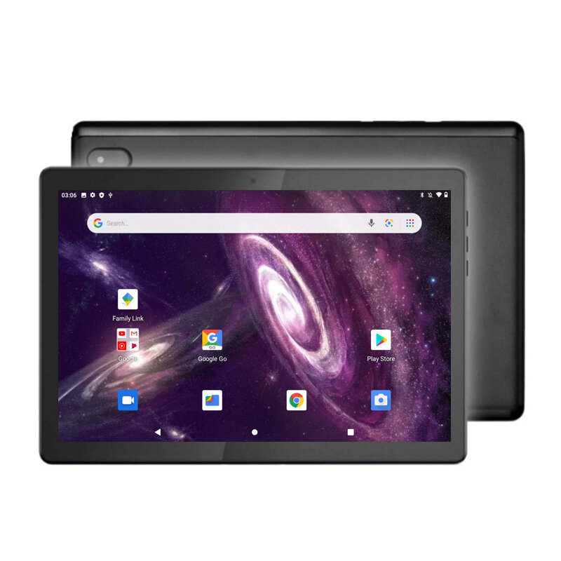 Tablet Android 10 tipe-c 10.1 inci, PC Tablet prosesor A133 Quad Core 1.5 Ghz CPU RAM 2GB ROM 16GB 1280x800 IPS Bluetooth 4.0