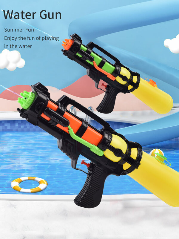 Mainan pistol air anak-anak, tekan untuk penyemprot air, musim panas outdoor pantai Kolam Renang permainan pertempuran jarak jauh mainan