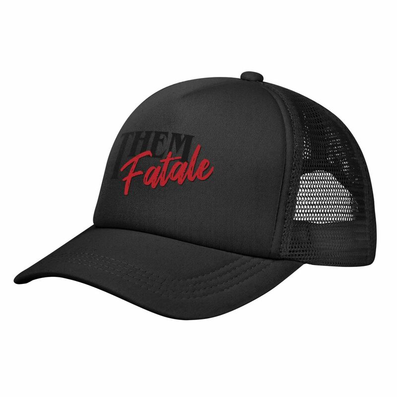 หมวกแก๊ปเบสบอลสีดำ Fatale หมวกสุดหรูสำหรับผู้หญิงและผู้ชาย