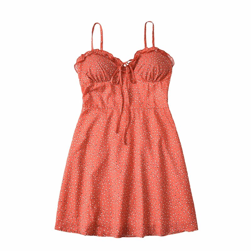 Maxdutti Vintage Mini Dress Floral Print Camisole Dress Women Fashion Grils Sexy Beach Summer Dress For Women