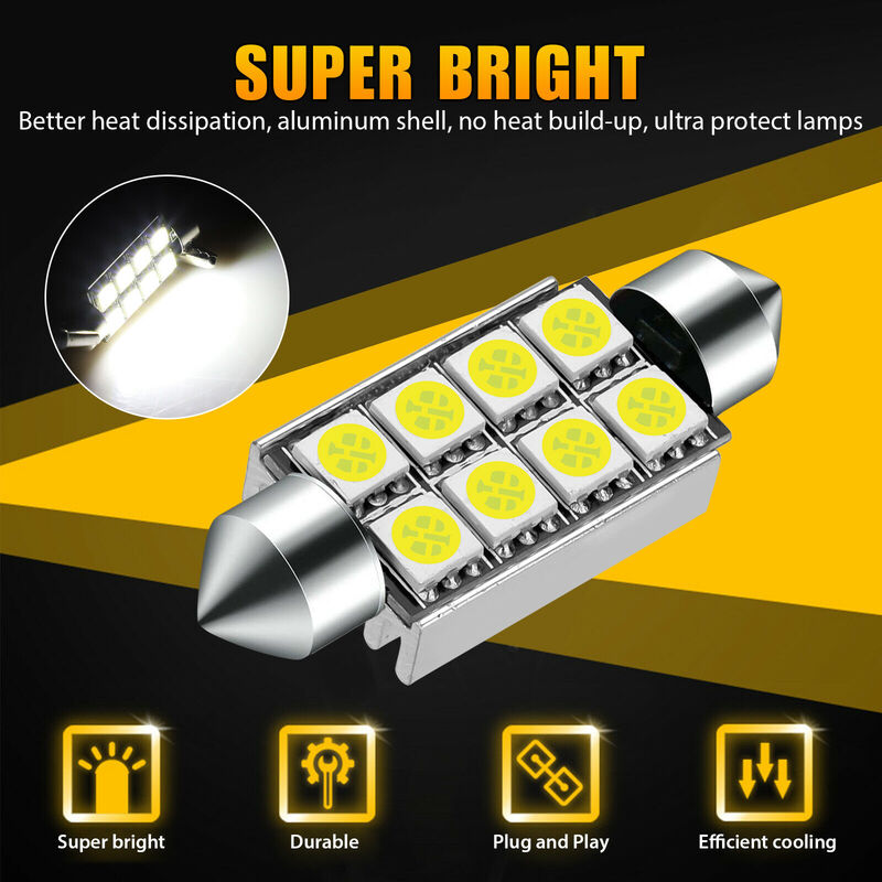 Kit d'ampoules LED pour BMW E53 E60 E90, lampes de plaque de planificateur de coffre breton intérieur de voiture, blanc, T10 5050, 23 pièces
