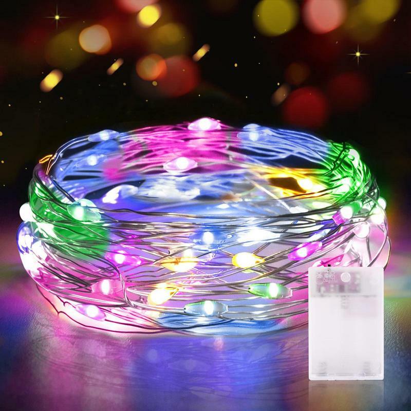 Guirxiété lumineuse LED USB dégradée en fil de cuivre, lampe d'extérieur, guirxiété pour arbre de Noël, décoration de fête de mariage, vacances, 10m