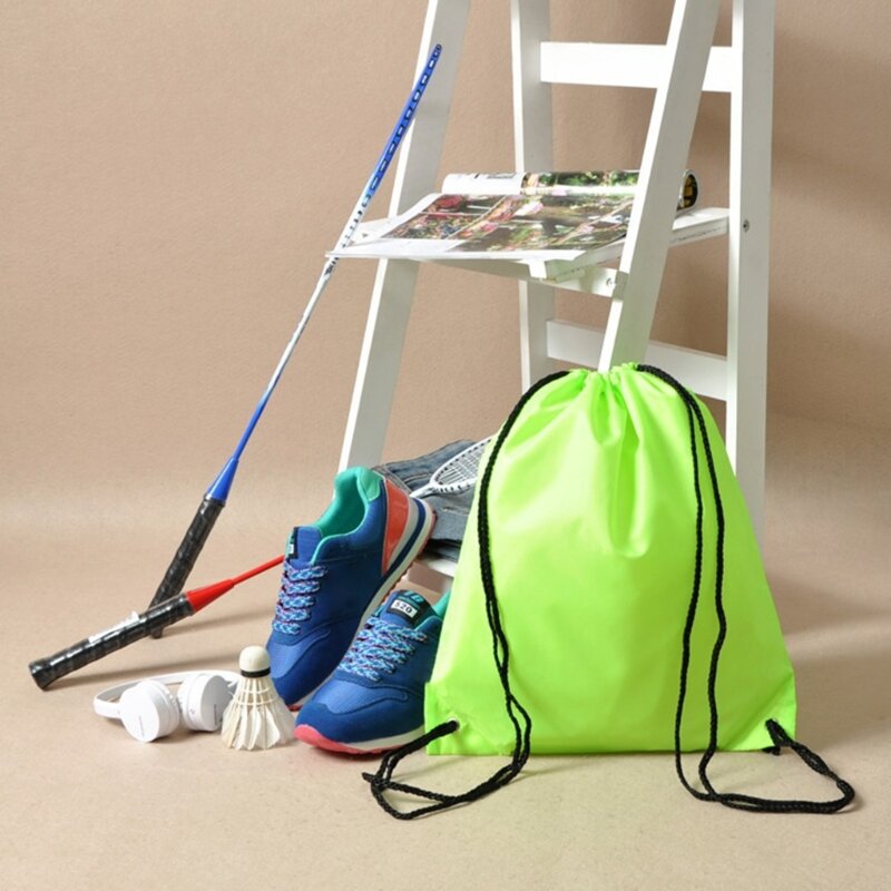 Mochila deportiva con cordón para hombre y mujer, bolso de hombro Unisex, impermeable, ideal para el gimnasio y la escuela