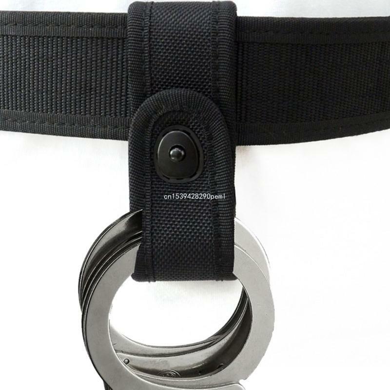 2 pezzi supporto per polsini con gancio per cinturino per manette portatile a trazione rapida per cintura