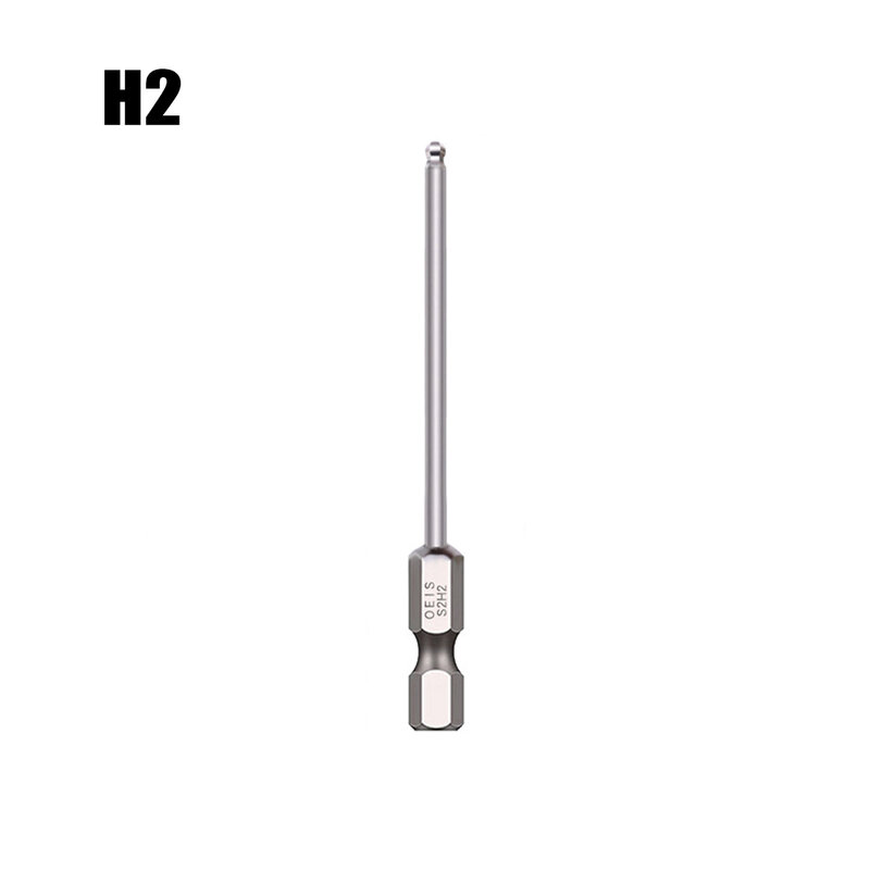 Strumento cacciavite Bit galvanico per Automotive H1.5-H10 Magnetic Silver 1pc 75mm lungo acciaio legato nuovo di zecca