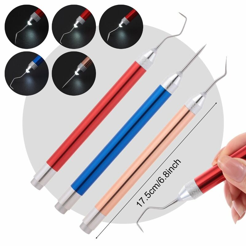ปากกาไวนิลสำหรับติดตั้งพร้อมตะขอพร้อมไฟ LED ไวนิลเครื่องมือกำจัดวัชพืชแบบมือถือกันลื่น