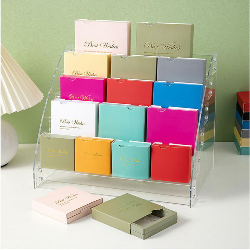 Paper Jewelry Packaging Box for Ring Earrings Necklace Gift Storage Foldable Dustproof Outer Jewelry Organizer Handbag Joyero