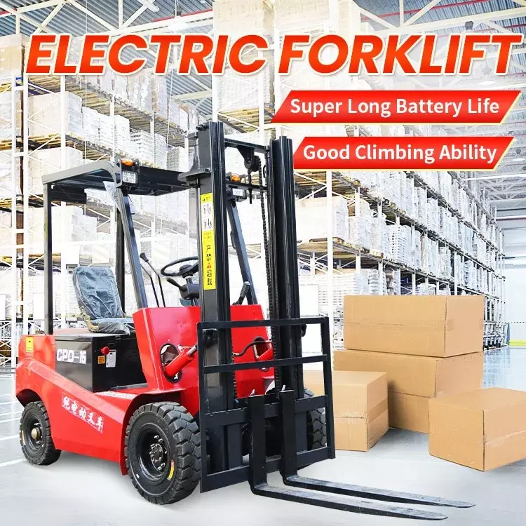 Empilhador de paletes elétrico multi-direcional, CE, ISO, 4 rodas, bateria de lítio, empilhadeira, caminhões