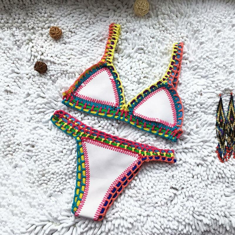 Conjunto de Bikini con espalda descubierta para mujer, de dos piezas traje de baño, 2 unidades