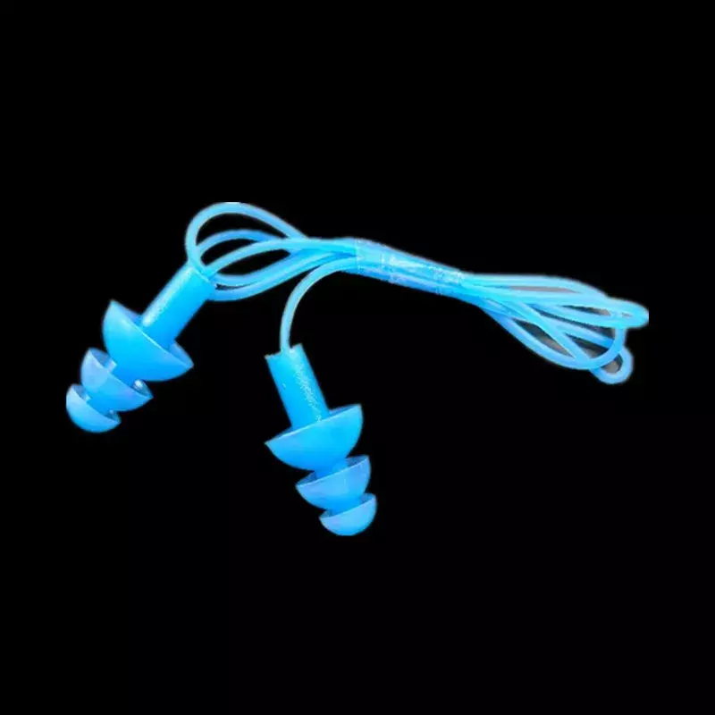 Bouchon d'oreille en silicone pour sports nautiques avec lanière, réduction du bruit, bouchons d'oreille pour piscine de plongée, accessoires de sport, 1PC