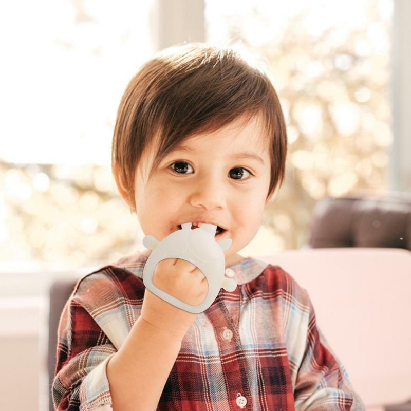 ถุงมือยางกัดสำหรับเด็กทารก kado ulang tahun มากกว่า3เดือนของเล่น Relief ไม่สบายตัวสำหรับกัด