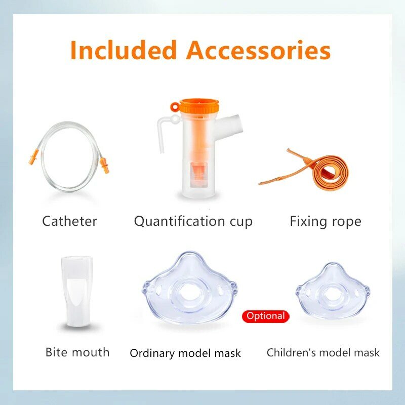 Inhaler Set Nebulizer Cup Adult Kid Mask Family Medical Air Compressor Atomizer Accessories For Personal Recyclable Use