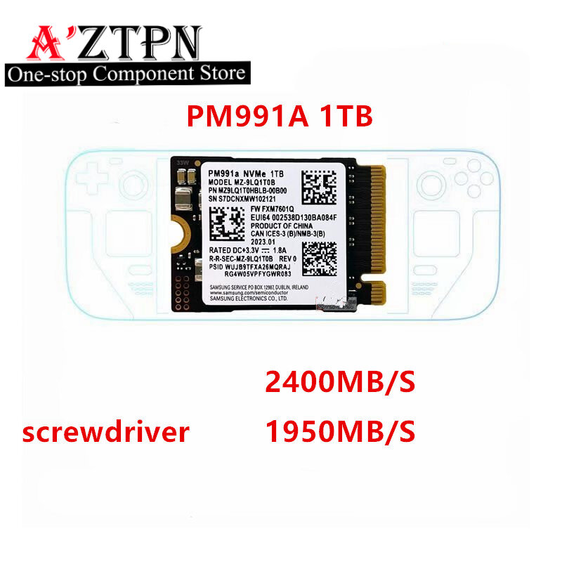 Original Samsung PM991 PM991A 128G 512G 1TB SSD 2230, Volume NVME M.2, Novo