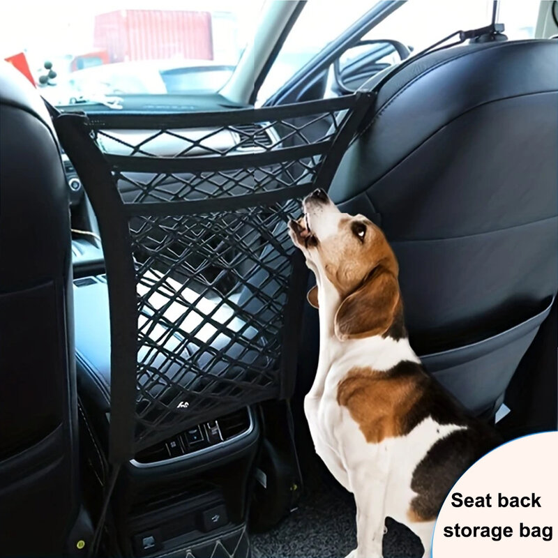 Borsa a rete per Auto tra i sedili divisore per Auto barriera per animali domestici estensibile borsa a rete elastica Organizer accessori per Auto