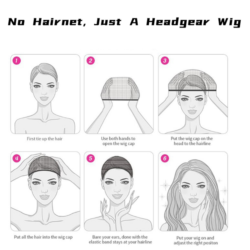 Peruca de fibra química curta para senhoras, cor do meio, cobertura de cabeça, seda de alta temperatura, moda