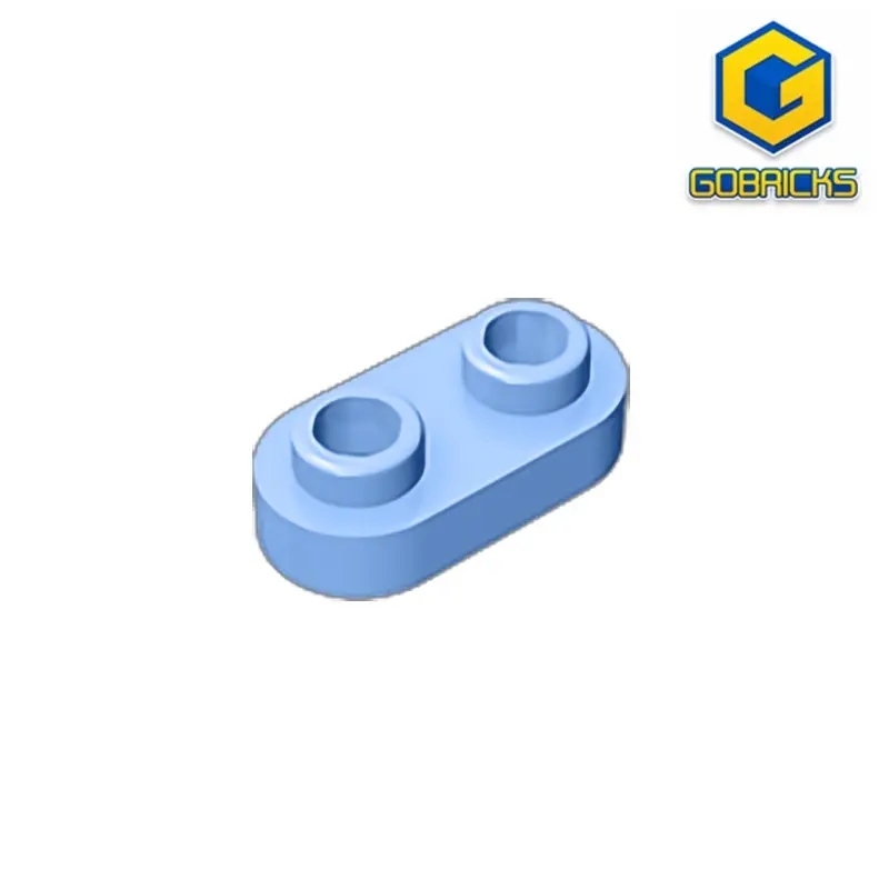 Gobricks GDS-1403 platte, rund 1x2 mit zwei offenen Nieten, kompatibel mit Lego 35480 DIY-Bausteinen für Kinder