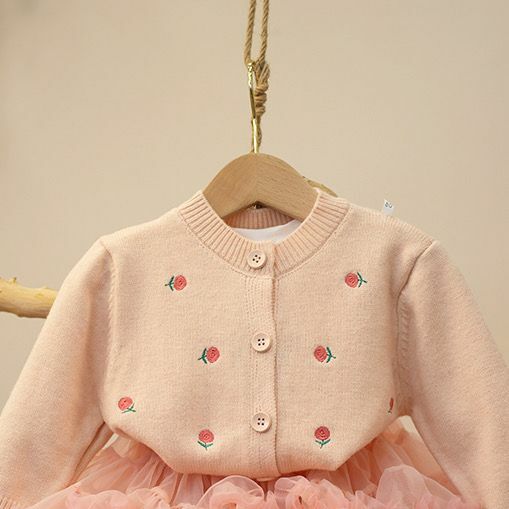 Conjunto de vestido tutu fofo para bebês, suéter infantil, saia, elegante, primavera, verão, outono, novo, 2 pcs