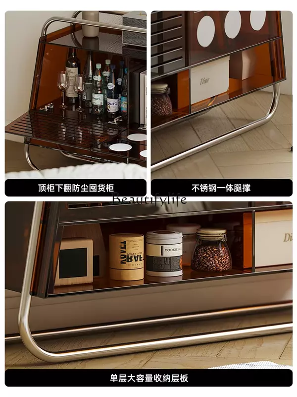 Akrylowa środkowa szafka kredenska nowoczesna minimalistyczna dekoracja szafka Sofa szafka boczna szafka na herbatę