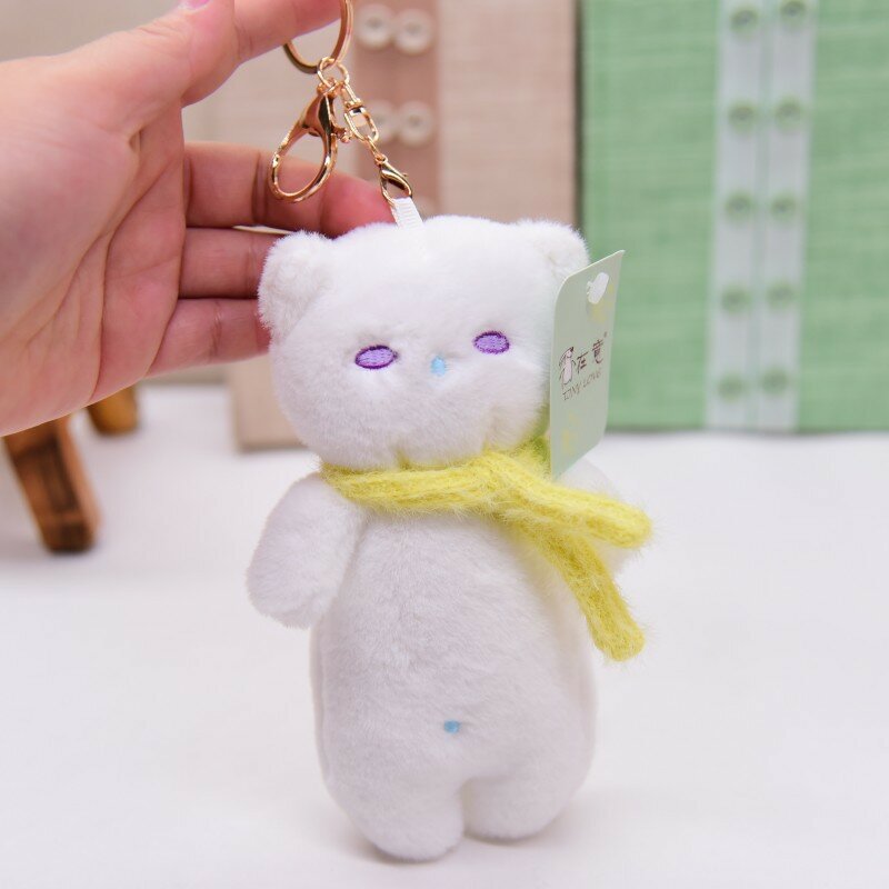 new Cute funny cute long scarf cat Exquisite darling  pendant  decorate soft fashione keychain lifelike doll birthday  gift