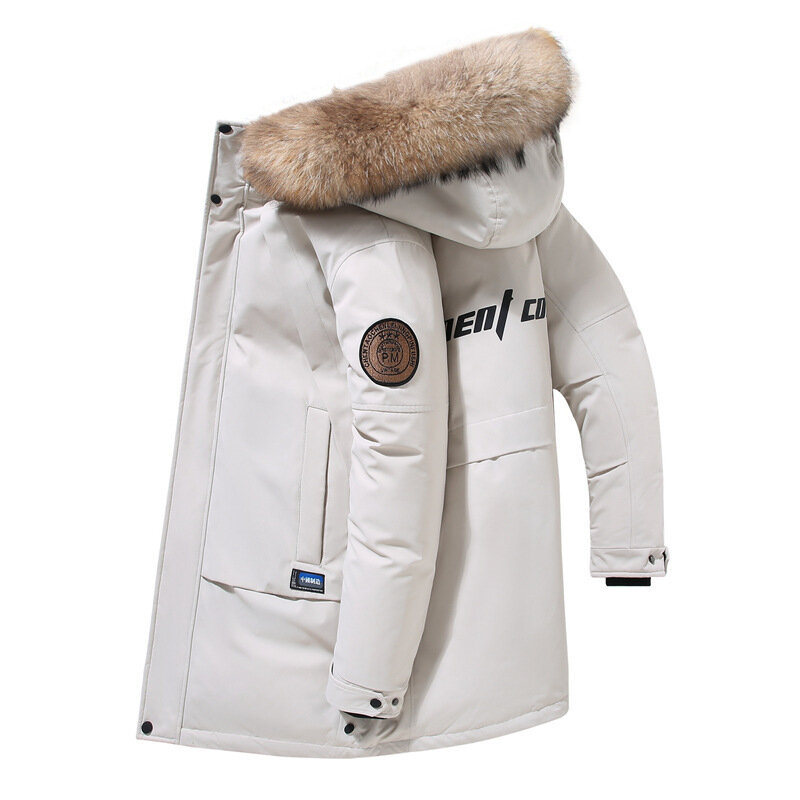 Manteau Long en duvet de canard blanc pour homme, veste épaisse et chaude, coupe-vent, à la mode, nouveau Style, hiver, 2022