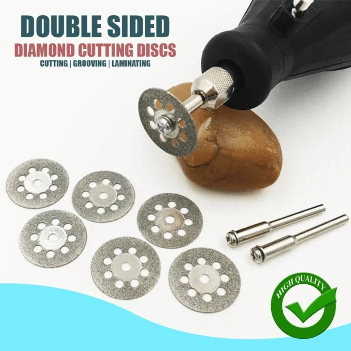 Двухсторонние алмазные режущие диски, сверхтонкое режущее колесо, вращающийся инструмент Dremel для резки стеклянной плитки, искусственная резьба