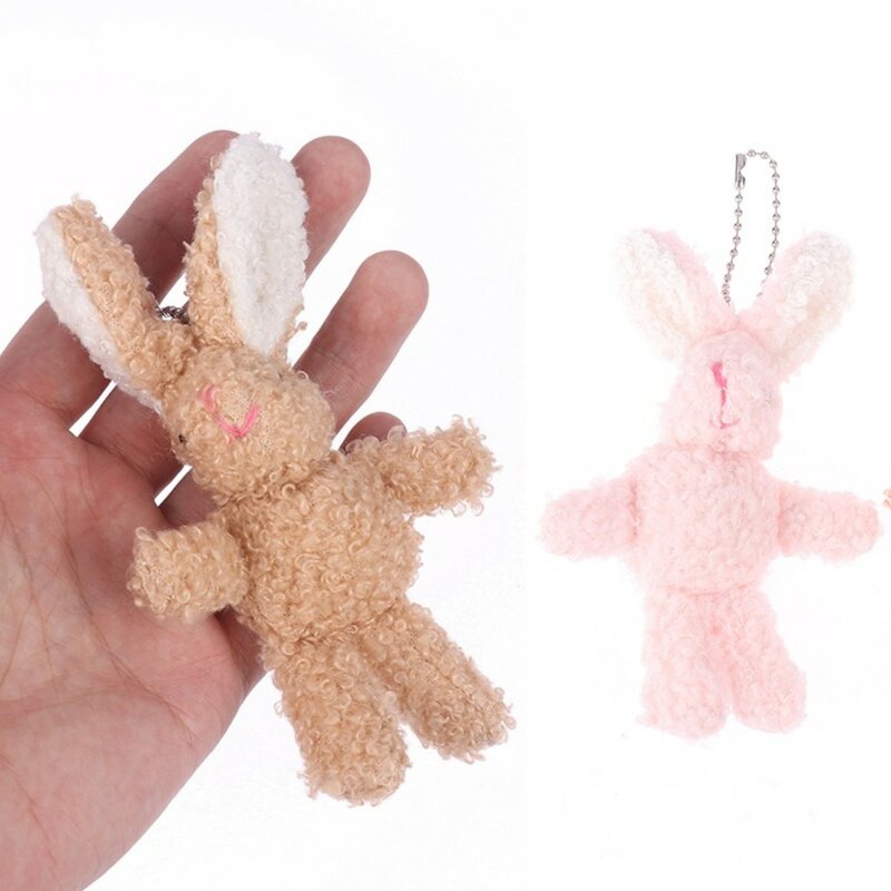 Porte-clés pendentif lapin en peluche, dessin animé kawaii, jouets beurre, mignon, peluche lapin, pendentif sac à dos, cadeau, 13cm