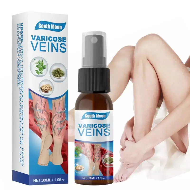 Spray para venas varicosas, tratamiento de masaje de venas, calmante para piernas, bulto Vascular, mejora la circulación sanguínea, 30ml