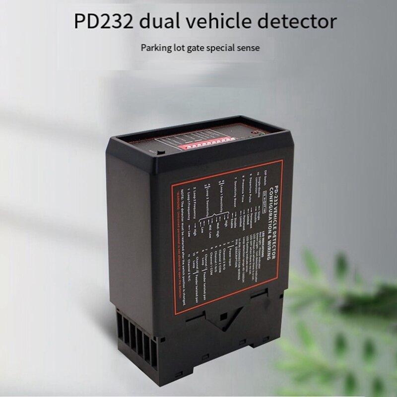 Smart Parking Double Channel Vehicle Exit Car Loop Detector PD232 Loop Detector For Access Control System Parking System Black