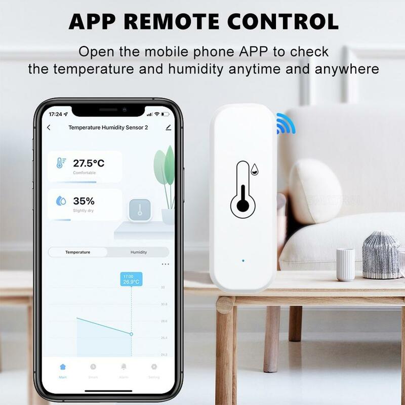 Wifi Temperatur Feuchtigkeit sensor Smart life Remote Monitor für Smart Home Workwith Alexa Assistant