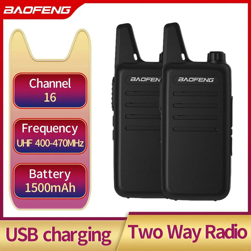 2pcs Best Price Baofeng VTC2 Long Range Mini Hand Held Two Way Radio Baofeng VT-C2 Portable 400-470mhz Walkie Talkie