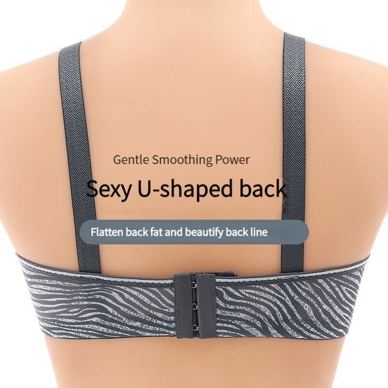 New large size non-steel ring women's bra push up side income comfortable breathable non-magnetic camouflage underwear