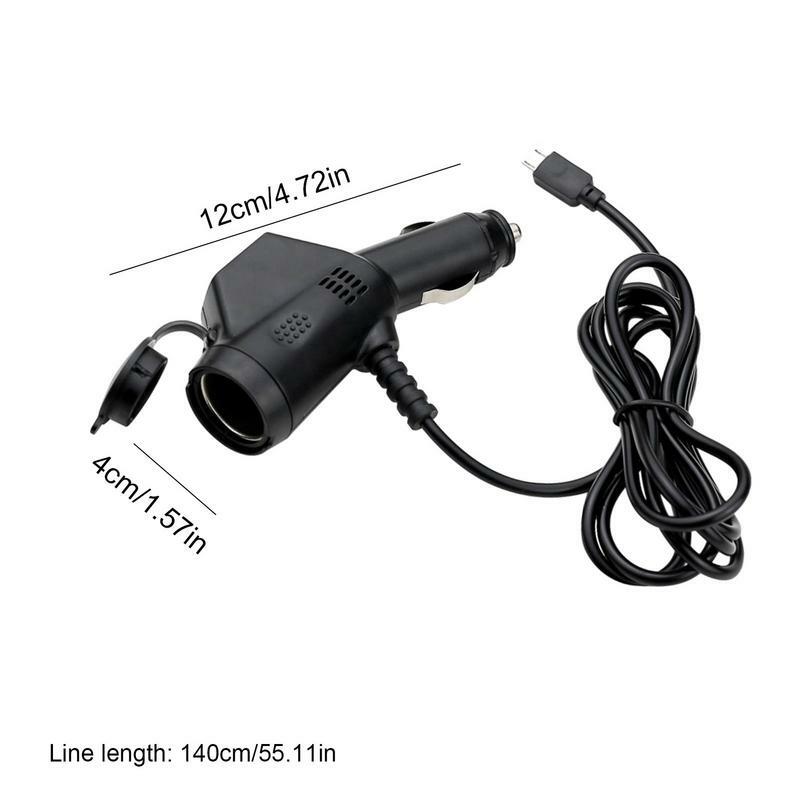 Carro Dual USB Port Charger Cord para dispositivos de navegação e Tablet, Carregador de automóvel, Prático cabo de carregamento, isqueiro do carro