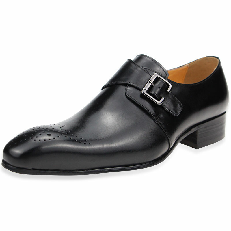 Najlepiej sprzedający się produkt codzienne skórzane buty do nowego stylu Zapatos Para spersonalizowane mnich męskie pojedyncza klamra