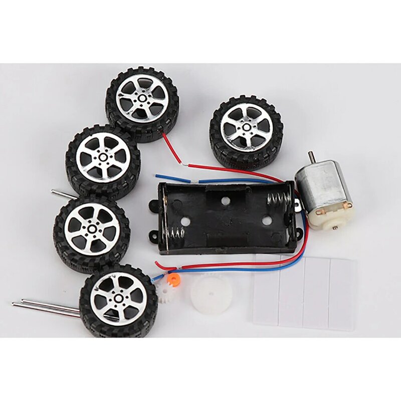 2023 creative technology gizmo diy electric jeep car children's science science experiment electric car assembled wooden kit