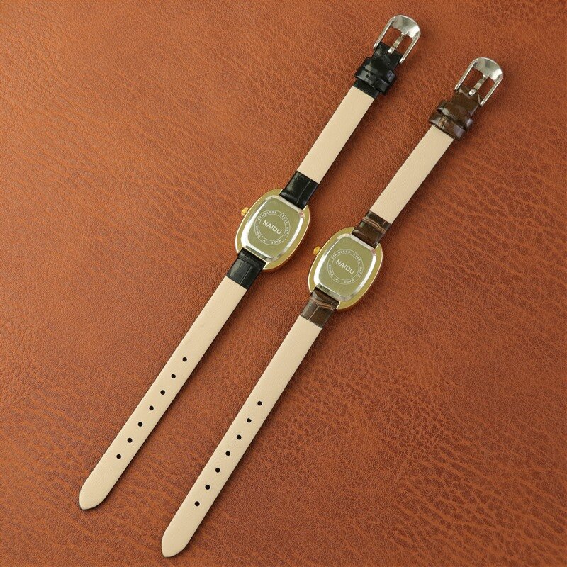2023 год новый стиль овальные женские часы для женщин девушка элегантный кожаный ремешок аксессуар Женская мода Quart Шарм наручные часы