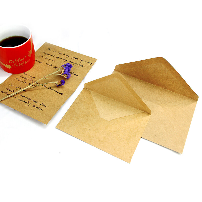 맞춤형 제품, 인쇄 다크 브라운 크래프트 종이 봉투 a5 종이 봉투, 로고 포함