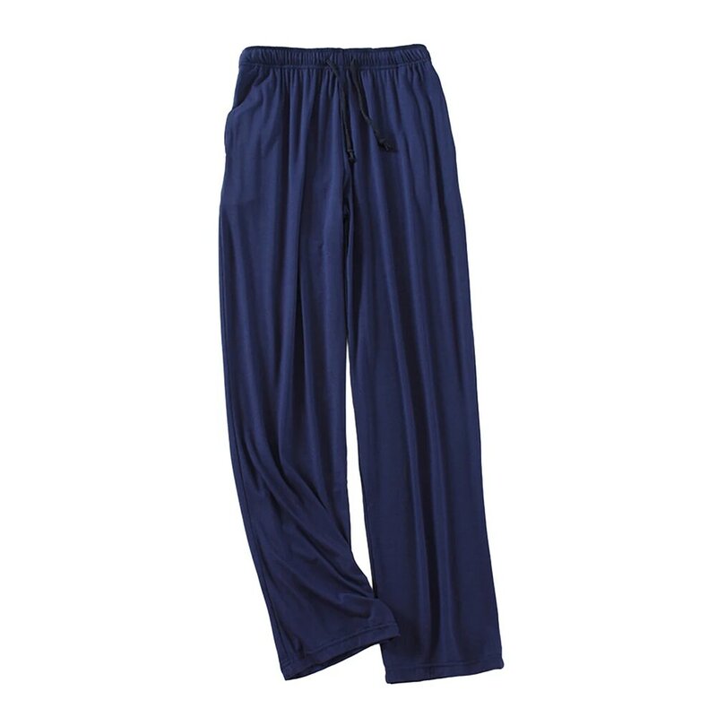 Heren Broek Broek Losse Modale Pyjama Effen Kleur Yoga Elastische Homewear Lange Broek Voor Heren Comfortabel Warm Nieuw