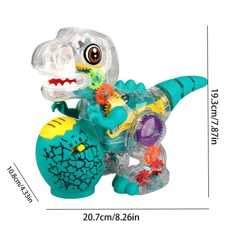Mainan dinosaurus berjalan elektronik untuk anak-anak lampu Led mainan dinosaurus Jurassic Velociraptor mainan dinosaurus berjalan dengan lampu