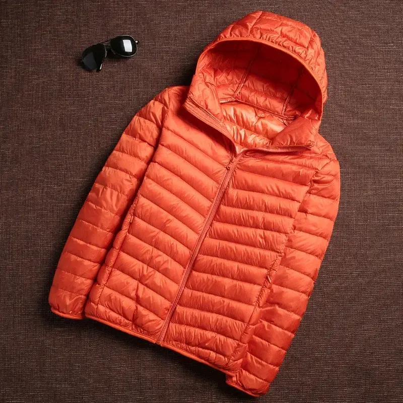 Männer Puffer Jacken Herren koreanische Mode lässig Kapuze ultraleichte packbare Wasser und wind abweisende atmungsaktive Daunen mantel 6 Farben
