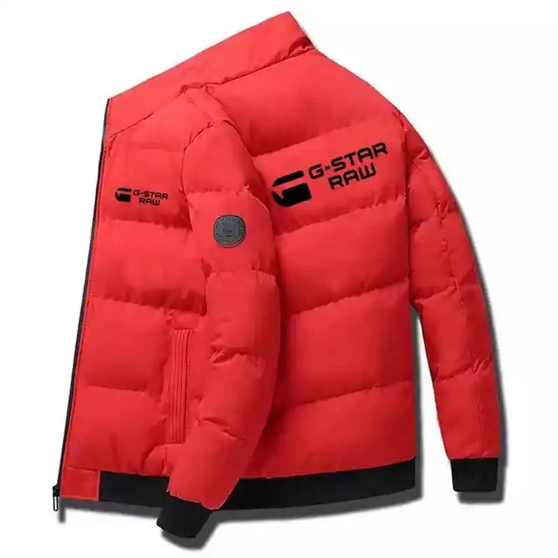 New 2024 Winter Thick Men Warm Zip Up Parka Jackets Casual Men's Outwear Coats Male Windbreak Cotton Padded Down Zipper Jacket