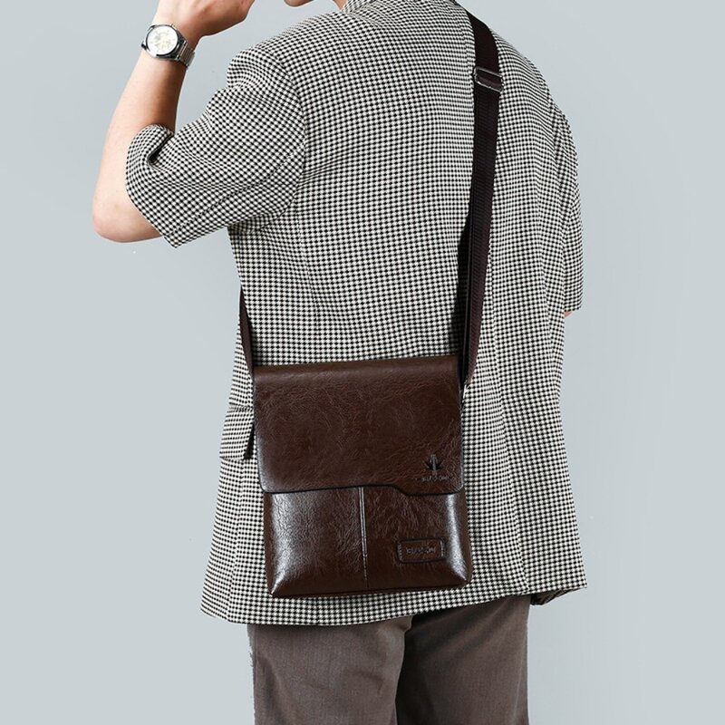 Lässige Mann Umhängetasche neue Männer Handtasche Hochleistungs-Umhängetasche Vintage Business Aktentasche Pu Leder Umhängetaschen